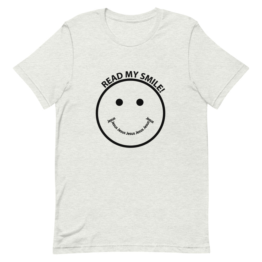 Print Read My Smile! Men And Women Short-Sleeve Unisex T-Shirt 2022