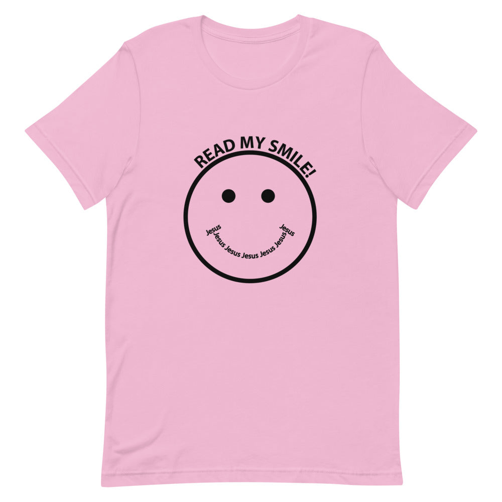 Print Read My Smile! Men And Women Short-Sleeve Unisex T-Shirt 2022