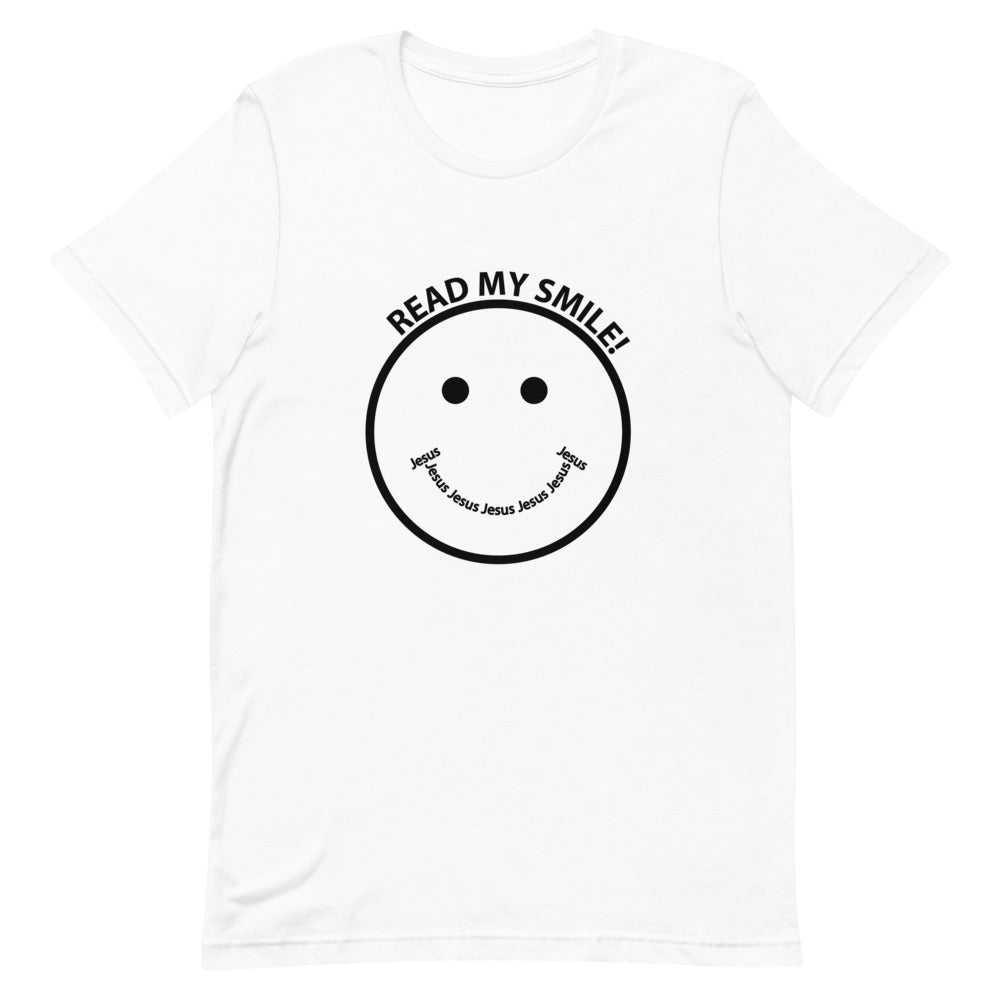 Print Read My Smile! Men And Women Short-Sleeve Unisex T-Shirt 2022