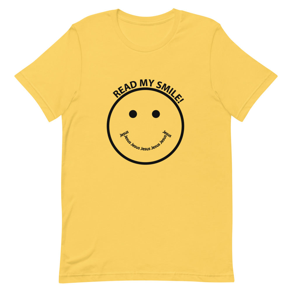 Print Read My Smile! Men And Women Short-Sleeve Unisex T-Shirt 2022
